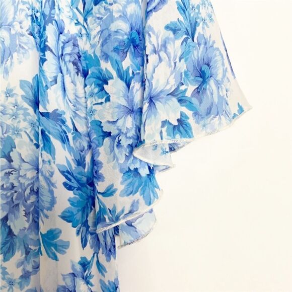 Show Me Your Mumu blue & white floral TOP tunic blouse size SMALL - Picture 7 of 9